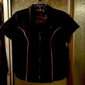 Harley front zip shirt